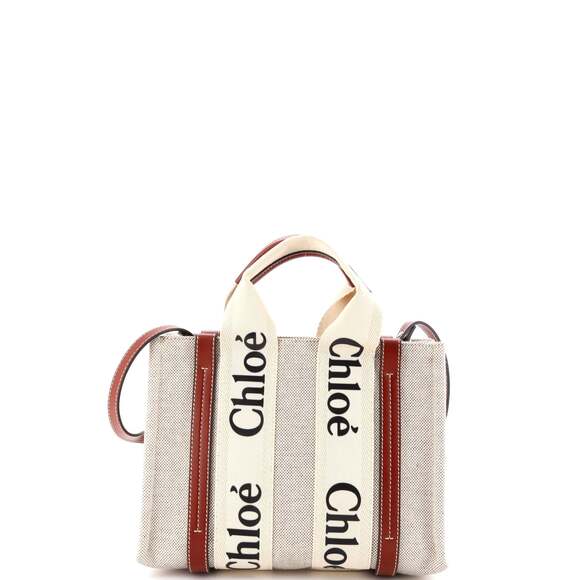 Chloe Woody Convertible Tote Canvas #233232C92B - Picture 3 of 6